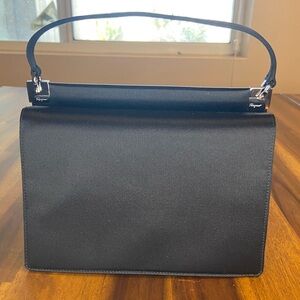 Salvatore Ferragamo Solid Black Handbag Like New